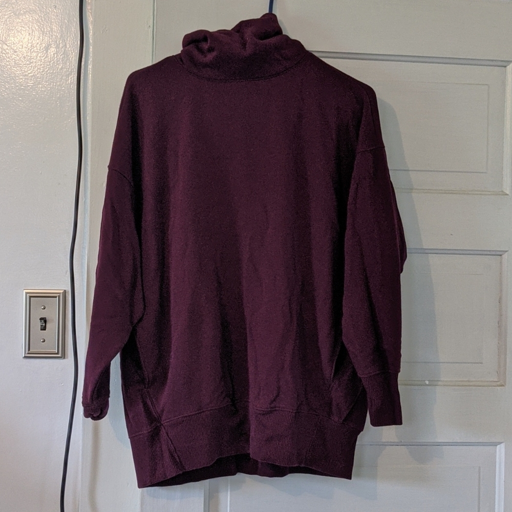 Maroon Mock Neck Aerie Hoodie